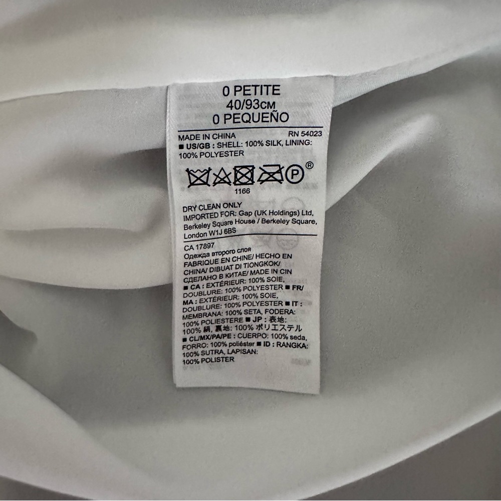 Banana Republic Heritage Collection Silk Skirt Ivory With Grey Ombre - Picture 11 of 11